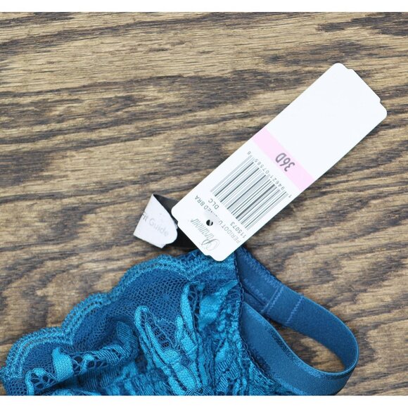 NWT Paramour Peridot Lace Full Coverage Unlined Bra Deep Caribbean Blue 36D - Picture 7 of 10